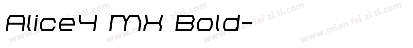 Alice4 MX Bold字体转换